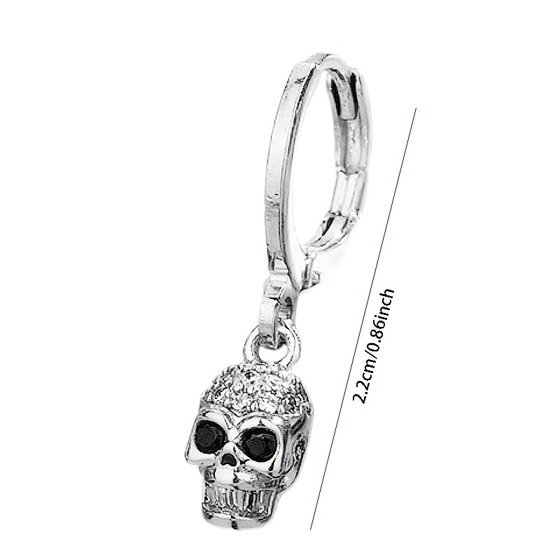 2pcs Women's S925 Skull Stud Earrings, Vintage Gift Set